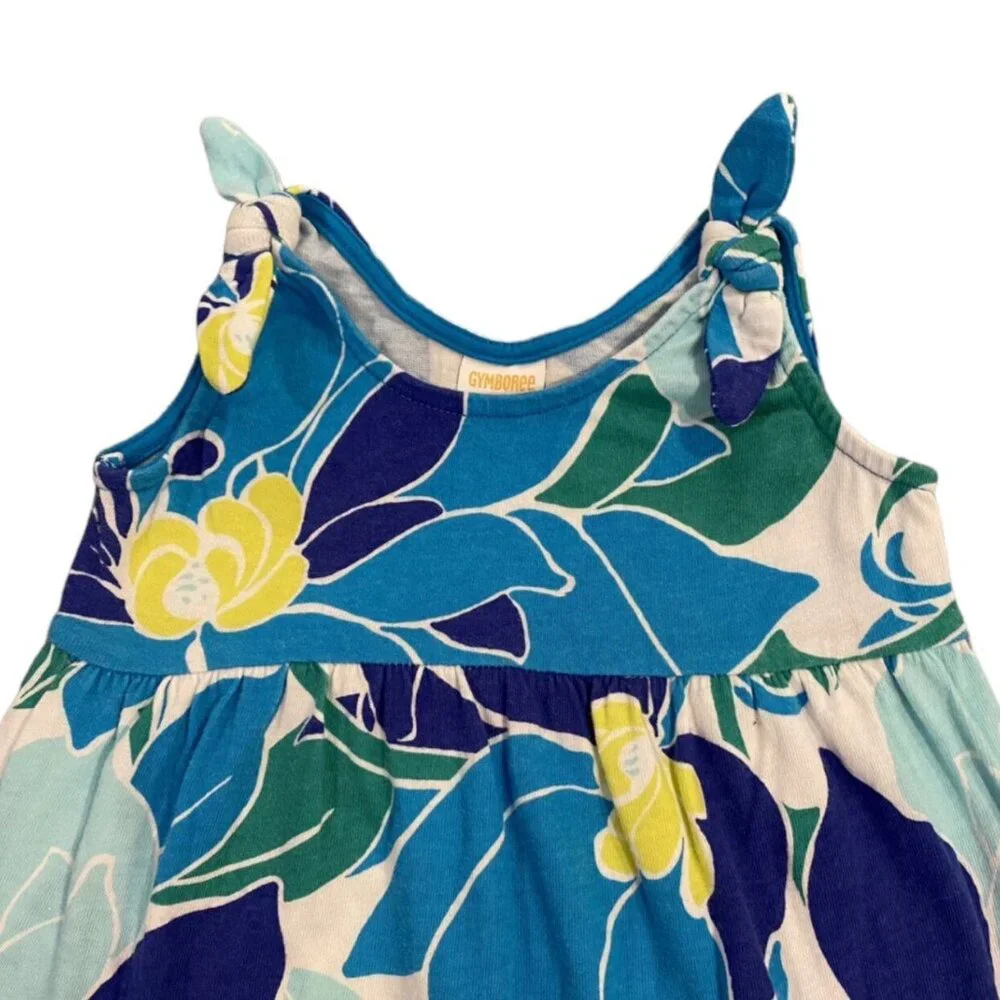 Gymboree 12-18m Blue Tropical Floral Print Dress